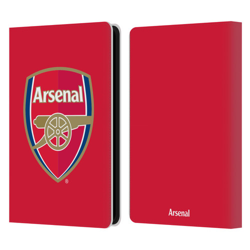 Arsenal FC Crest 2 Full Colour Red Leather Book Wallet Case Cover For Amazon Kindle Paperwhite 5 (2021)