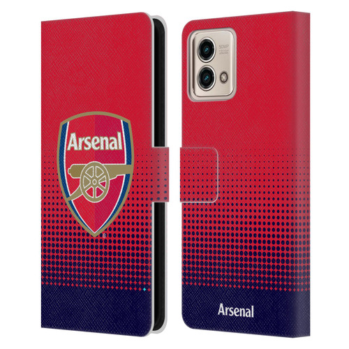 Arsenal FC Crest 2 Fade Leather Book Wallet Case Cover For Motorola Moto G Stylus 5G 2023