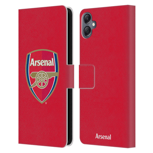 Arsenal FC Crest 2 Full Colour Red Leather Book Wallet Case Cover For Samsung Galaxy A05