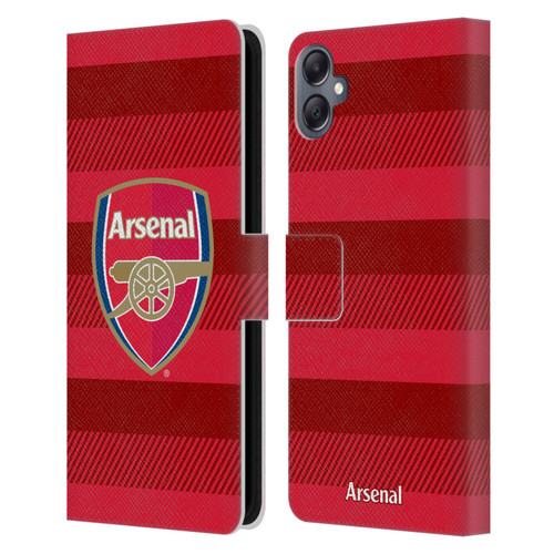 Arsenal FC Crest 2 Training Red Leather Book Wallet Case Cover For Samsung Galaxy A05