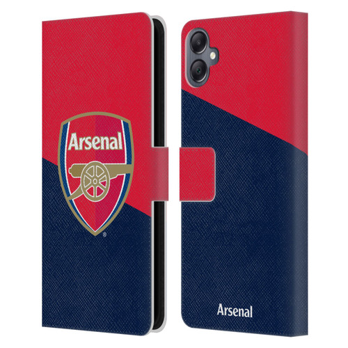 Arsenal FC Crest 2 Red & Blue Logo Leather Book Wallet Case Cover For Samsung Galaxy A05