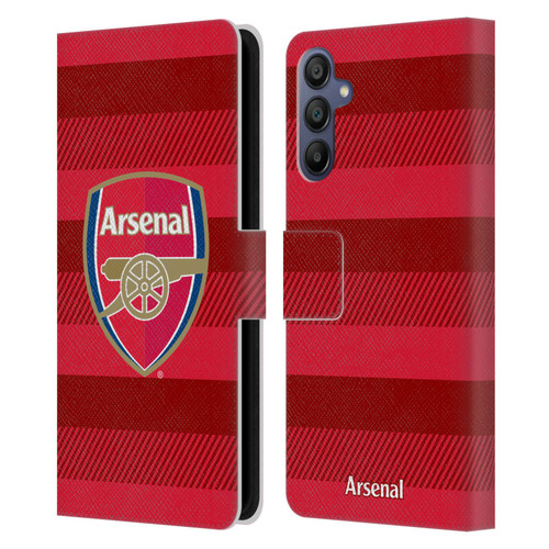 Arsenal FC Crest 2 Training Red Leather Book Wallet Case Cover For Samsung Galaxy A15
