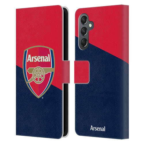 Arsenal FC Crest 2 Red & Blue Logo Leather Book Wallet Case Cover For Samsung Galaxy A25 5G