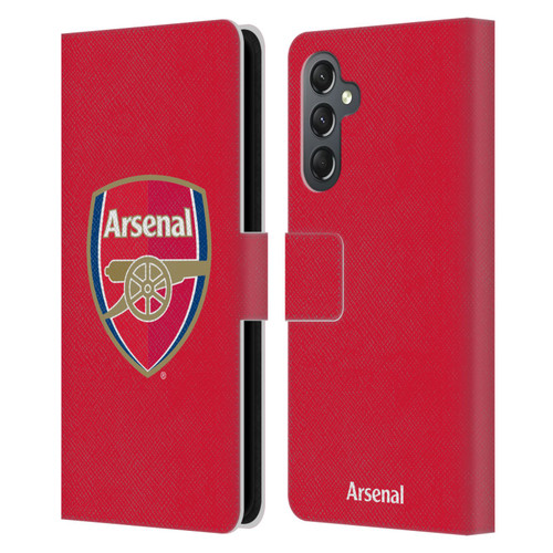 Arsenal FC Crest 2 Full Colour Red Leather Book Wallet Case Cover For Samsung Galaxy A25 5G