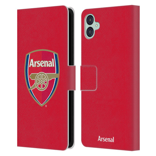 Arsenal FC Crest 2 Full Colour Red Leather Book Wallet Case Cover For Samsung Galaxy M04 5G / A04e