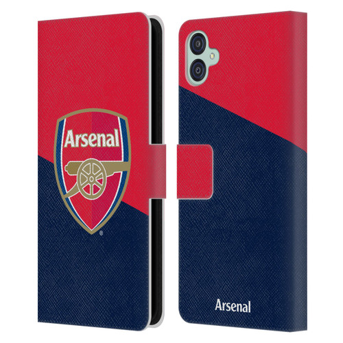 Arsenal FC Crest 2 Red & Blue Logo Leather Book Wallet Case Cover For Samsung Galaxy M04 5G / A04e