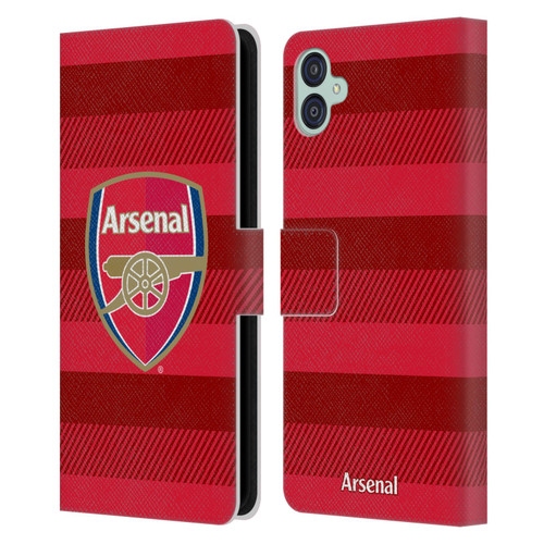 Arsenal FC Crest 2 Training Red Leather Book Wallet Case Cover For Samsung Galaxy M04 5G / A04e