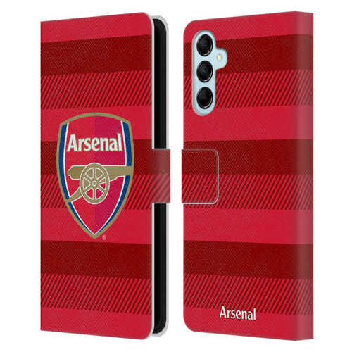 Arsenal FC Crest 2 Training Red Leather Book Wallet Case Cover For Samsung Galaxy M14 5G