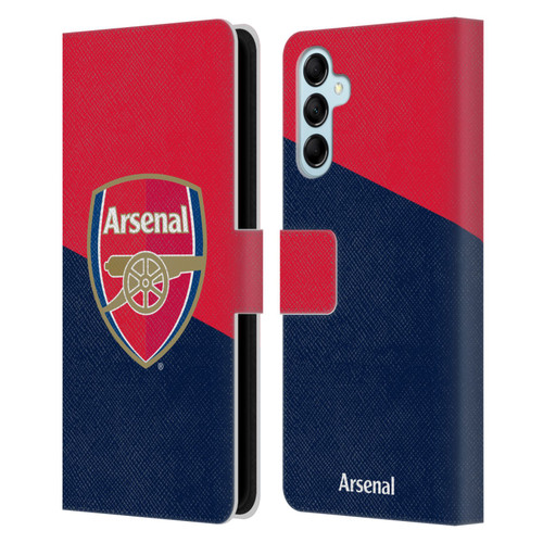 Arsenal FC Crest 2 Red & Blue Logo Leather Book Wallet Case Cover For Samsung Galaxy M14 5G