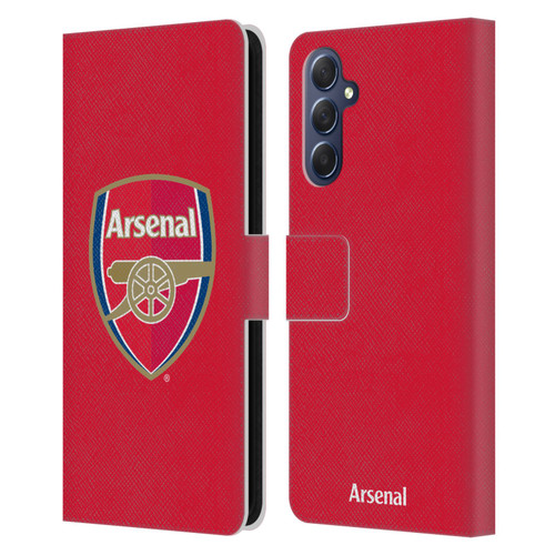 Arsenal FC Crest 2 Full Colour Red Leather Book Wallet Case Cover For Samsung Galaxy M54 5G