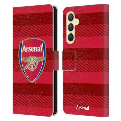 Arsenal FC Crest 2 Training Red Leather Book Wallet Case Cover For Samsung Galaxy S23 FE 5G