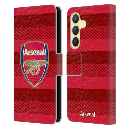 Arsenal FC Crest 2 Training Red Leather Book Wallet Case Cover For Samsung Galaxy S24 5G