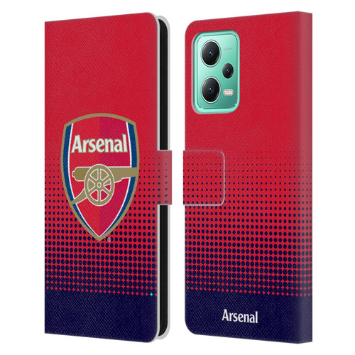 Arsenal FC Crest 2 Fade Leather Book Wallet Case Cover For Xiaomi Redmi Note 12 5G