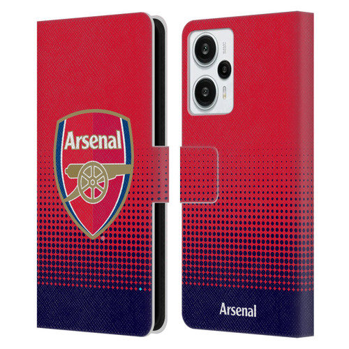 Arsenal FC Crest 2 Fade Leather Book Wallet Case Cover For Xiaomi Redmi Note 12T