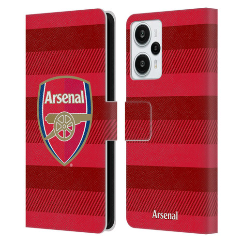 Arsenal FC Crest 2 Training Red Leather Book Wallet Case Cover For Xiaomi Redmi Note 12T