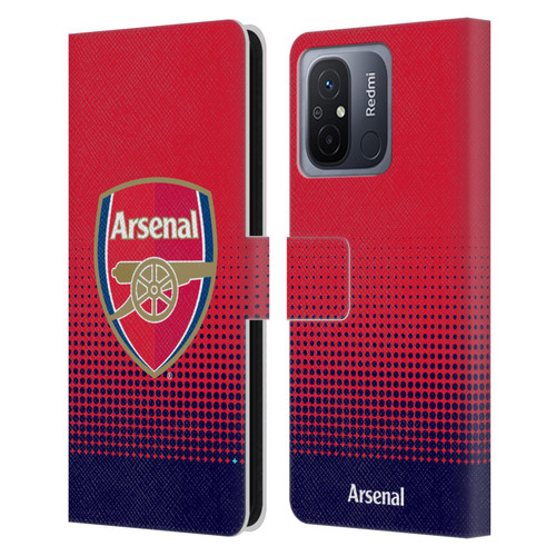 Arsenal FC Crest 2 Fade Leather Book Wallet Case Cover For Xiaomi Redmi 12C