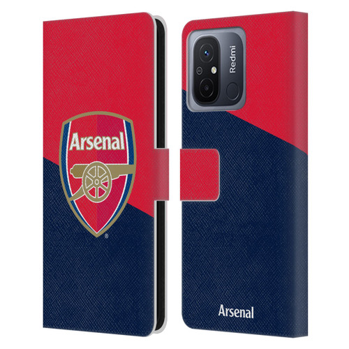 Arsenal FC Crest 2 Red & Blue Logo Leather Book Wallet Case Cover For Xiaomi Redmi 12C