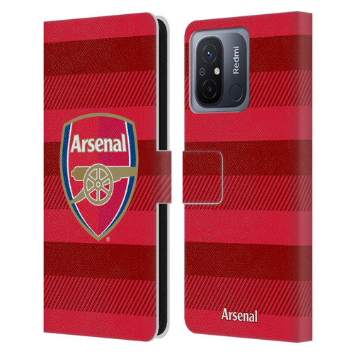 Arsenal FC Crest 2 Training Red Leather Book Wallet Case Cover For Xiaomi Redmi 12C