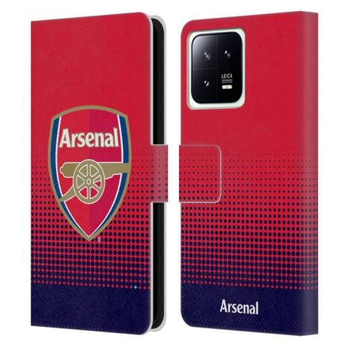 Arsenal FC Crest 2 Fade Leather Book Wallet Case Cover For Xiaomi 13 5G