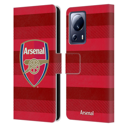 Arsenal FC Crest 2 Training Red Leather Book Wallet Case Cover For Xiaomi 13 Lite 5G