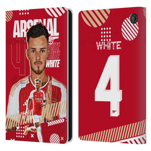 Arsenal FC 2023/24 First Team Ben White Leather Book Wallet Case Cover For Amazon Fire 7 2022