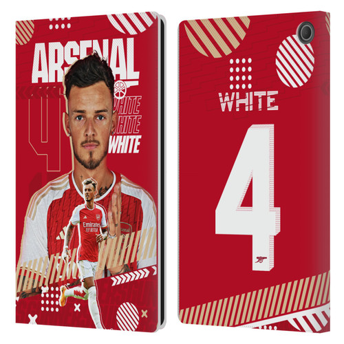 Arsenal FC 2023/24 First Team Ben White Leather Book Wallet Case Cover For Amazon Fire Max 11 2023