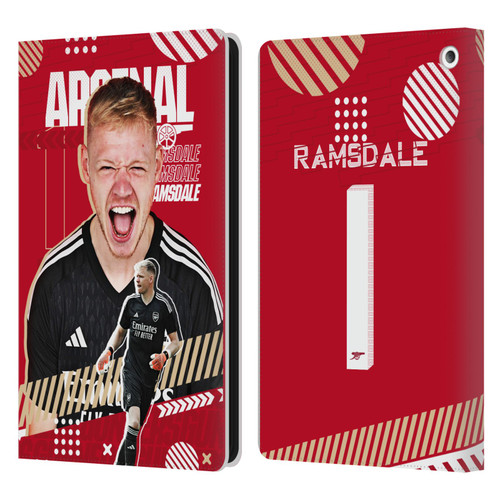 Arsenal FC 2023/24 First Team Aaron Ramsdale Leather Book Wallet Case Cover For Amazon Fire HD 8/Fire HD 8 Plus 2020