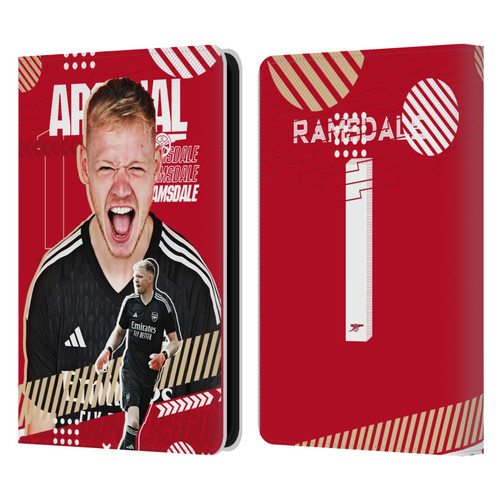 Arsenal FC 2023/24 First Team Aaron Ramsdale Leather Book Wallet Case Cover For Amazon Kindle 11th Gen 6in 2022