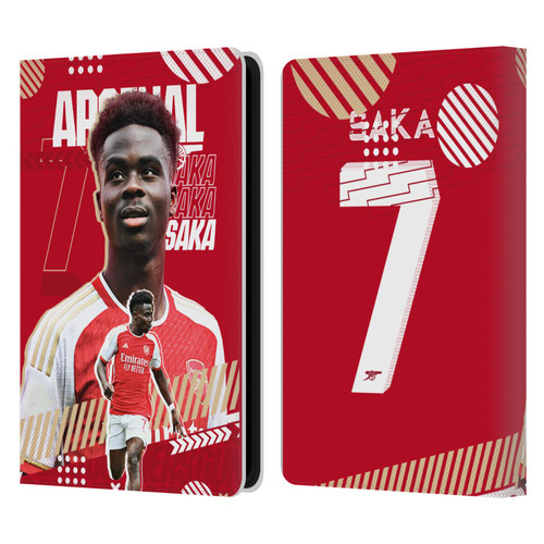 Arsenal FC 2023/24 First Team Bukayo Saka Leather Book Wallet Case Cover For Amazon Kindle Paperwhite 5 (2021)