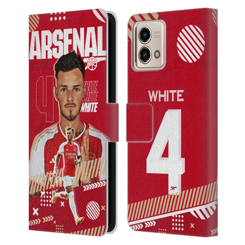 Arsenal FC 2023/24 First Team Ben White Leather Book Wallet Case Cover For Motorola Moto G Stylus 5G 2023