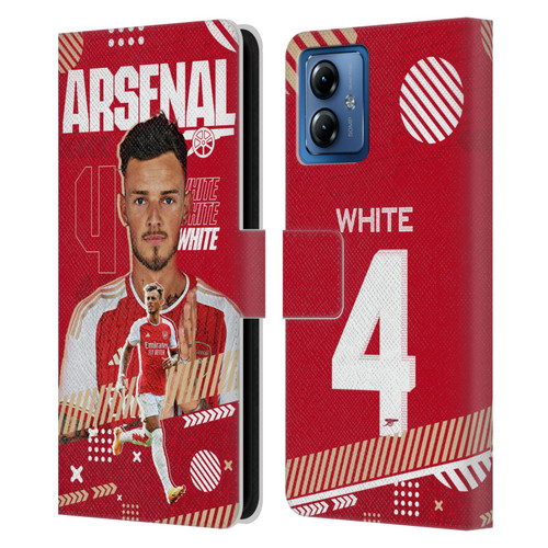 Arsenal FC 2023/24 First Team Ben White Leather Book Wallet Case Cover For Motorola Moto G14