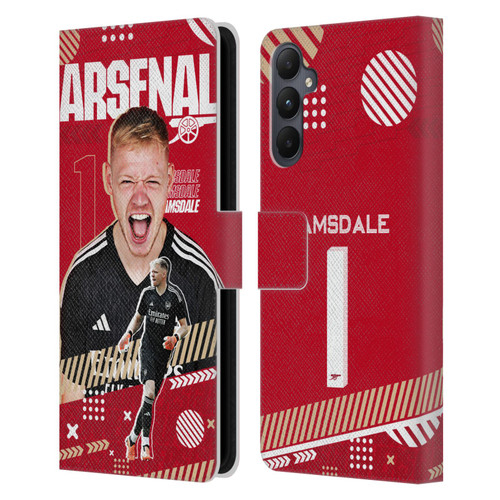 Arsenal FC 2023/24 First Team Aaron Ramsdale Leather Book Wallet Case Cover For Samsung Galaxy A05s