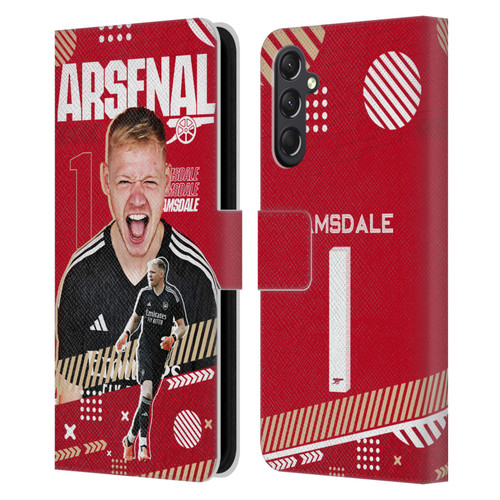 Arsenal FC 2023/24 First Team Aaron Ramsdale Leather Book Wallet Case Cover For Samsung Galaxy A24 4G / M34 5G