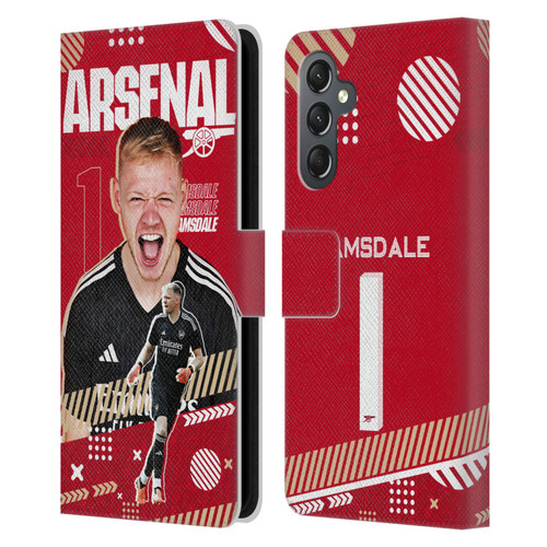 Arsenal FC 2023/24 First Team Aaron Ramsdale Leather Book Wallet Case Cover For Samsung Galaxy A25 5G