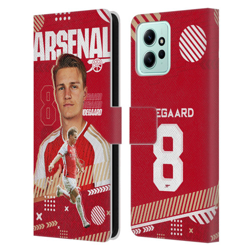 Arsenal FC 2023/24 First Team Martin Ødegaard Leather Book Wallet Case Cover For Xiaomi Redmi 12