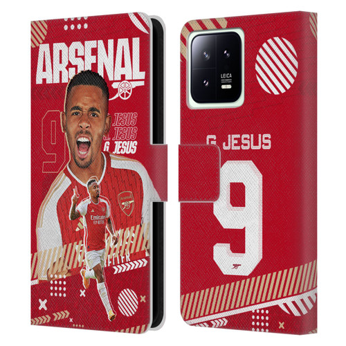 Arsenal FC 2023/24 First Team Gabriel Jesus Leather Book Wallet Case Cover For Xiaomi 13 5G