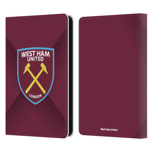 West Ham United FC Crest Gradient Leather Book Wallet Case Cover For Amazon Kindle 11th Gen 6in 2022