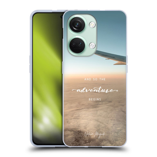 Nature Magick So The Adventure Begins Quote Airplane Soft Gel Case for OnePlus Nord 3 5G