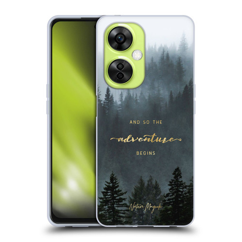 Nature Magick So The Adventure Begins Quote Trees Soft Gel Case for OnePlus Nord CE 3 Lite 5G