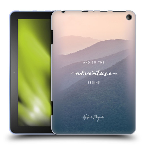 Nature Magick So The Adventure Begins Quote Mountains Soft Gel Case for Amazon Fire HD 8/Fire HD 8 Plus 2020