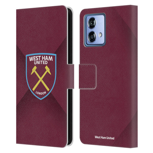 West Ham United FC Crest Gradient Leather Book Wallet Case Cover For Motorola Moto G84 5G