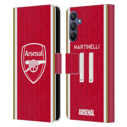 Arsenal FC 2023/24 Players Home Kit Gabriel Leather Book Wallet Case Cover For Samsung Galaxy A15