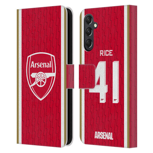 Arsenal FC 2023/24 Players Home Kit Declan Rice Leather Book Wallet Case Cover For Samsung Galaxy A24 4G / M34 5G