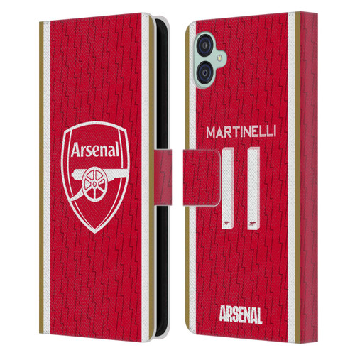 Arsenal FC 2023/24 Players Home Kit Gabriel Leather Book Wallet Case Cover For Samsung Galaxy M04 5G / A04e