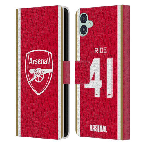 Arsenal FC 2023/24 Players Home Kit Declan Rice Leather Book Wallet Case Cover For Samsung Galaxy M04 5G / A04e