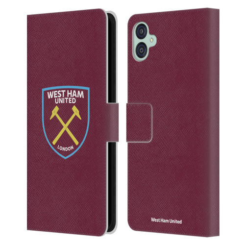 West Ham United FC Crest Full Colour Leather Book Wallet Case Cover For Samsung Galaxy M04 5G / A04e