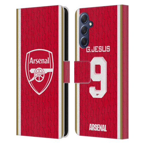 Arsenal FC 2023/24 Players Home Kit Gabriel Jesus Leather Book Wallet Case Cover For Samsung Galaxy M54 5G