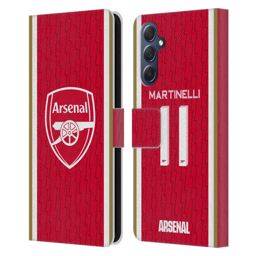 Arsenal FC 2023/24 Players Home Kit Gabriel Leather Book Wallet Case Cover For Samsung Galaxy M54 5G