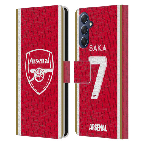 Arsenal FC 2023/24 Players Home Kit Bukayo Saka Leather Book Wallet Case Cover For Samsung Galaxy M54 5G