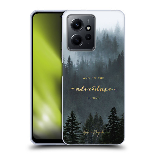 Nature Magick So The Adventure Begins Quote Trees Soft Gel Case for Xiaomi Redmi Note 12 4G